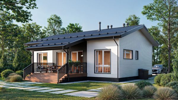 Проект 223 Каркасный дом 12х12,4 Площадь 102м²
